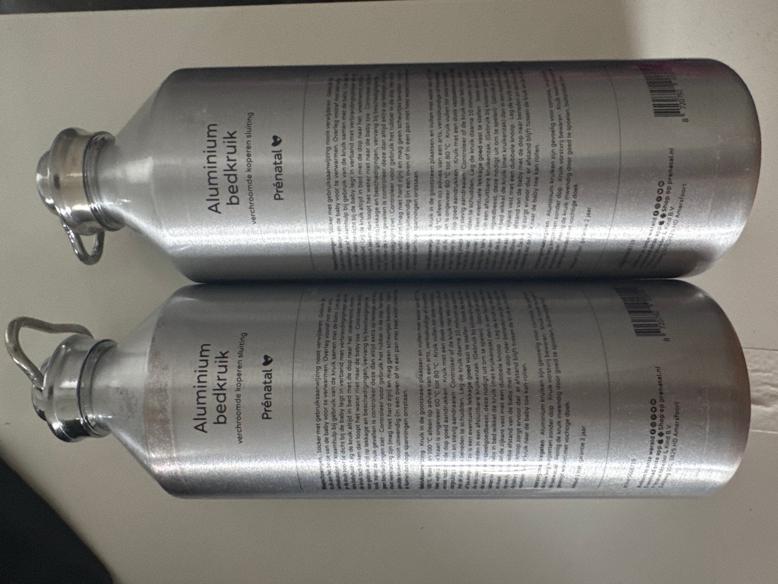 2x Aluminium bedkruik van Prénatal, Ophalen, Gebruikt