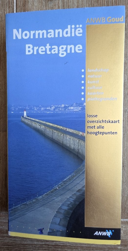 ANWB Goud Normandie en Bretagne, Boeken, Reisgidsen, ANWB, Europa, Ophalen of Verzenden, Zo goed als nieuw