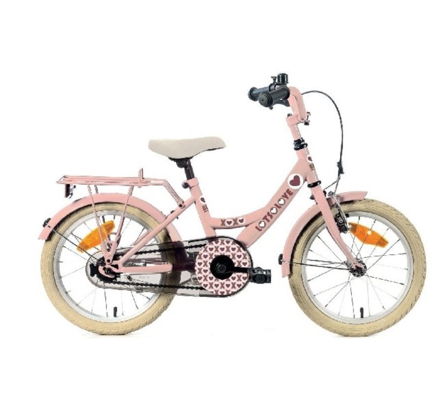 Bike fun Lots of love 16 roze meisjes 24cm 16inch, Fietsen en Brommers, Fietsen | Meisjes, Nieuw, BIKE FUN, Versnellingen