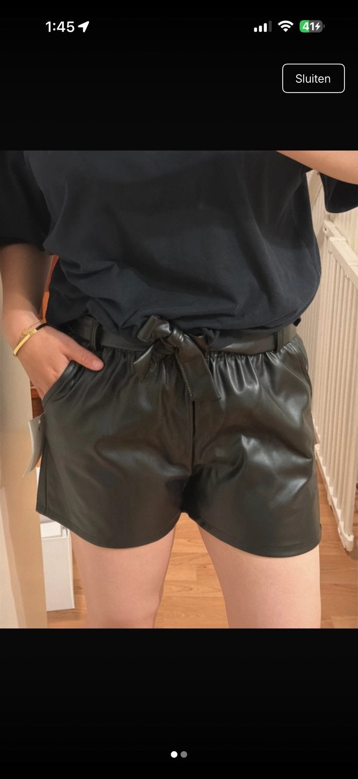 Leren broekje, Kleding | Dames, Kort, Verzenden, Zwart, Nieuw
