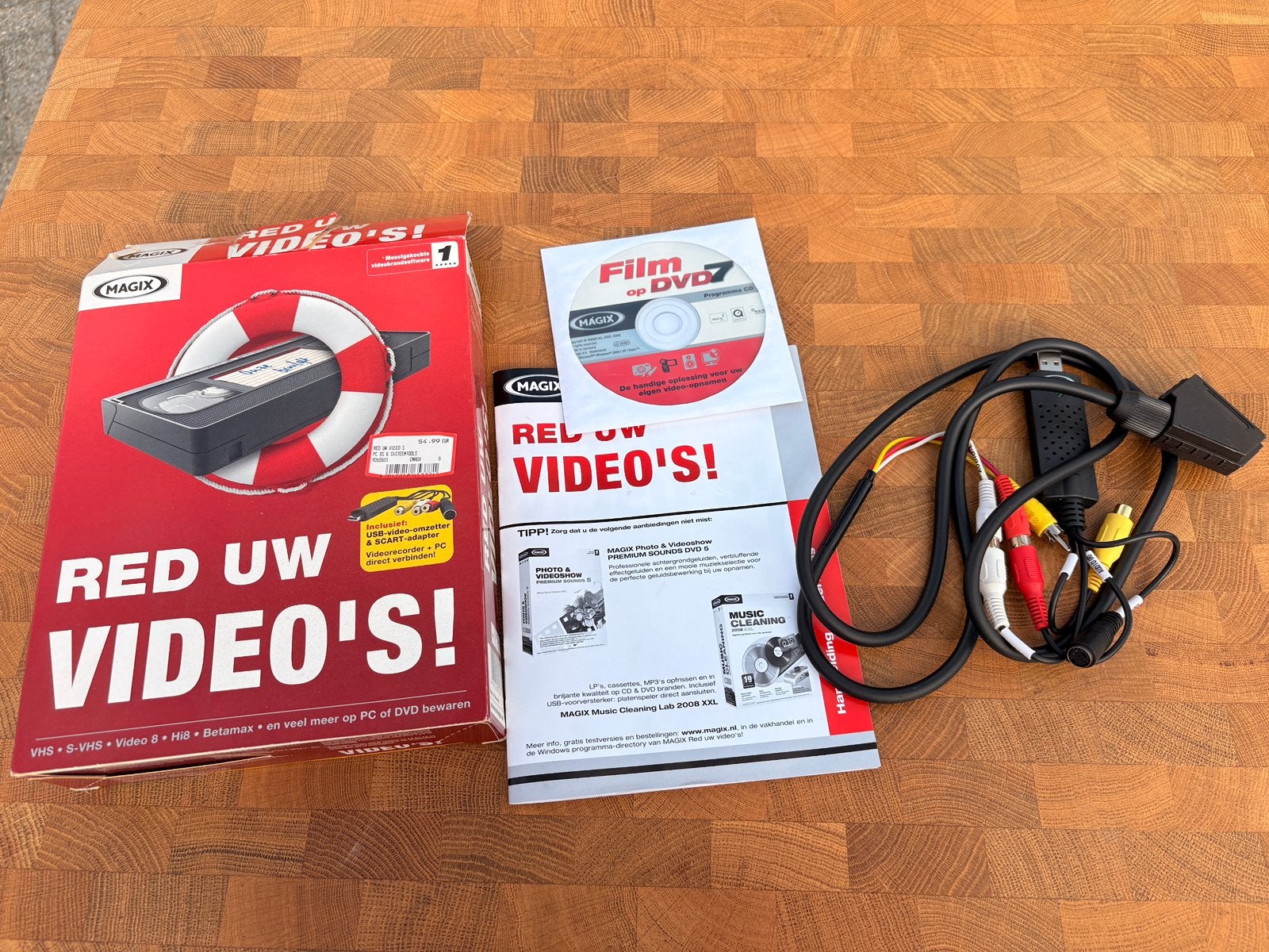 MAGIX Red uw video’s complete VHS digitaliseerset, Ophalen of Verzenden, Zo goed als nieuw