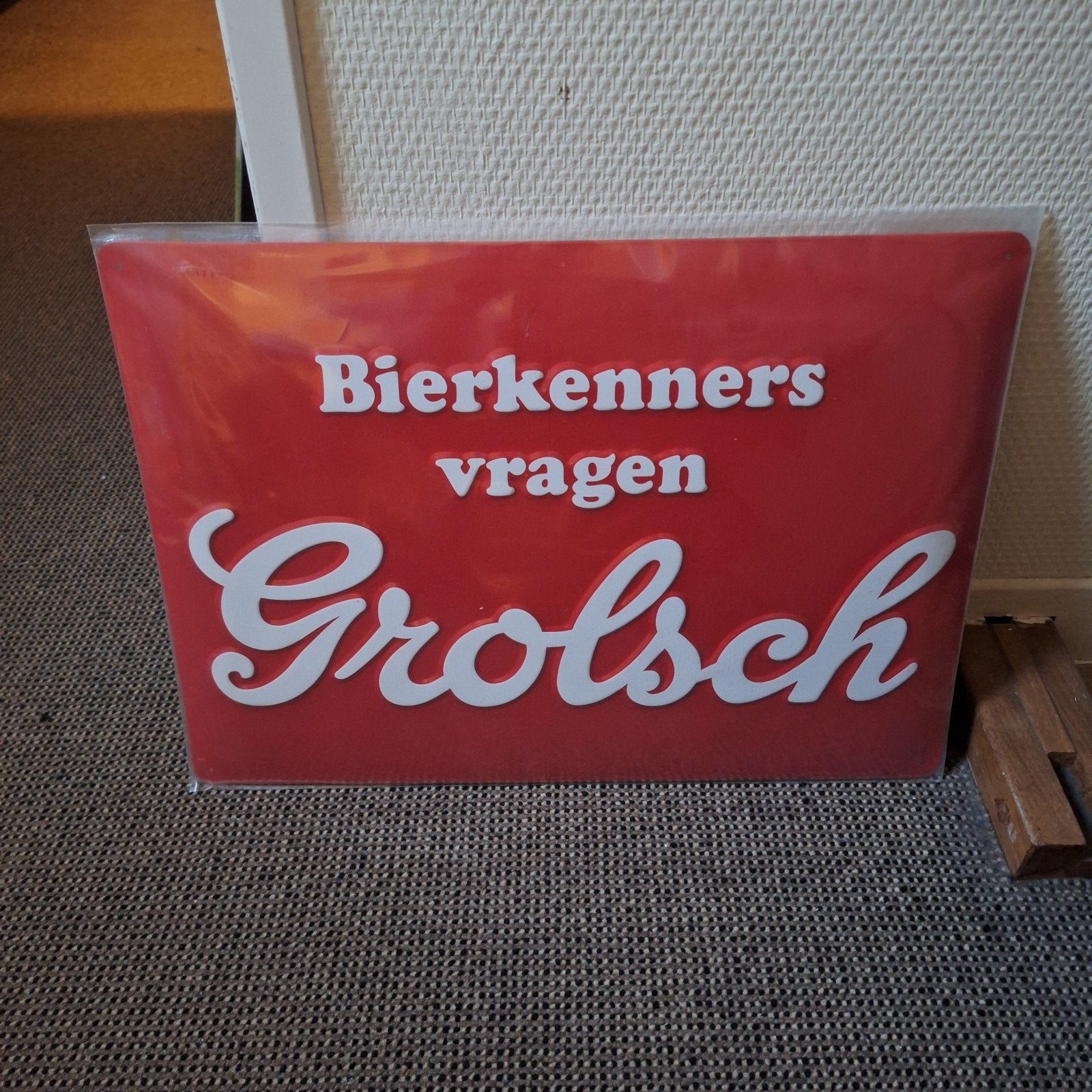 Grolsch bord, Ophalen of Verzenden, Gebruikt, Reclamebord, Plaat of Schild, Grolsch