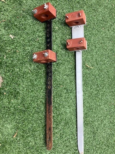 2x parasol houder.(om in de grond te prikken, Tuin en Terras, Parasols, Ophalen of Verzenden, Gebruikt, Minder dan 1 meter, Parasolvoet