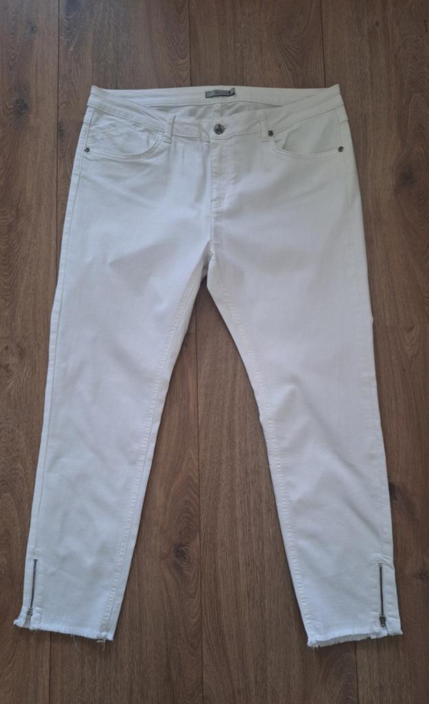 Didi Blue Sister enkellange Jeans met leuke details, Wit, Maat 42/44 (L), Ophalen of Verzenden, Zo goed als nieuw