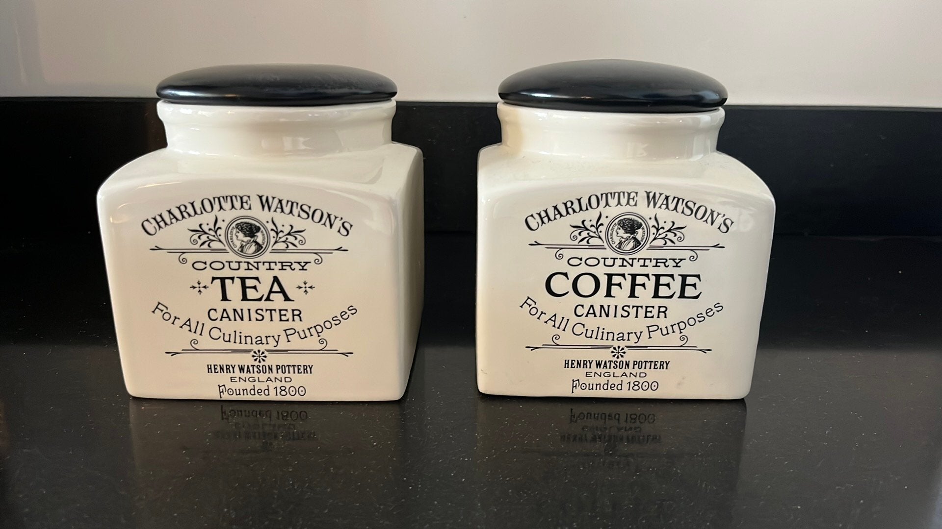 Charlotte Watson’s tea & coffee canister, Huis en Inrichting, Ophalen of Verzenden, Zo goed als nieuw, Overige materialen, Pot, Bus of Blik