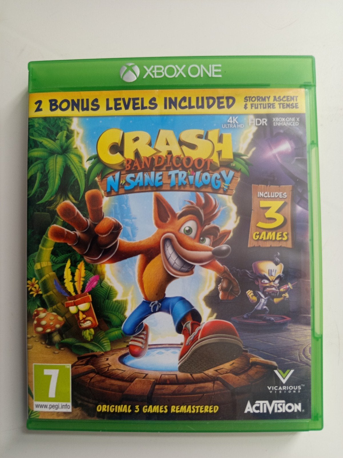 Crash Bandicoot N Sane Trilogy Xbox One, Spelcomputers en Games, Avontuur en Actie, Verzenden, 1 speler, Zo goed als nieuw