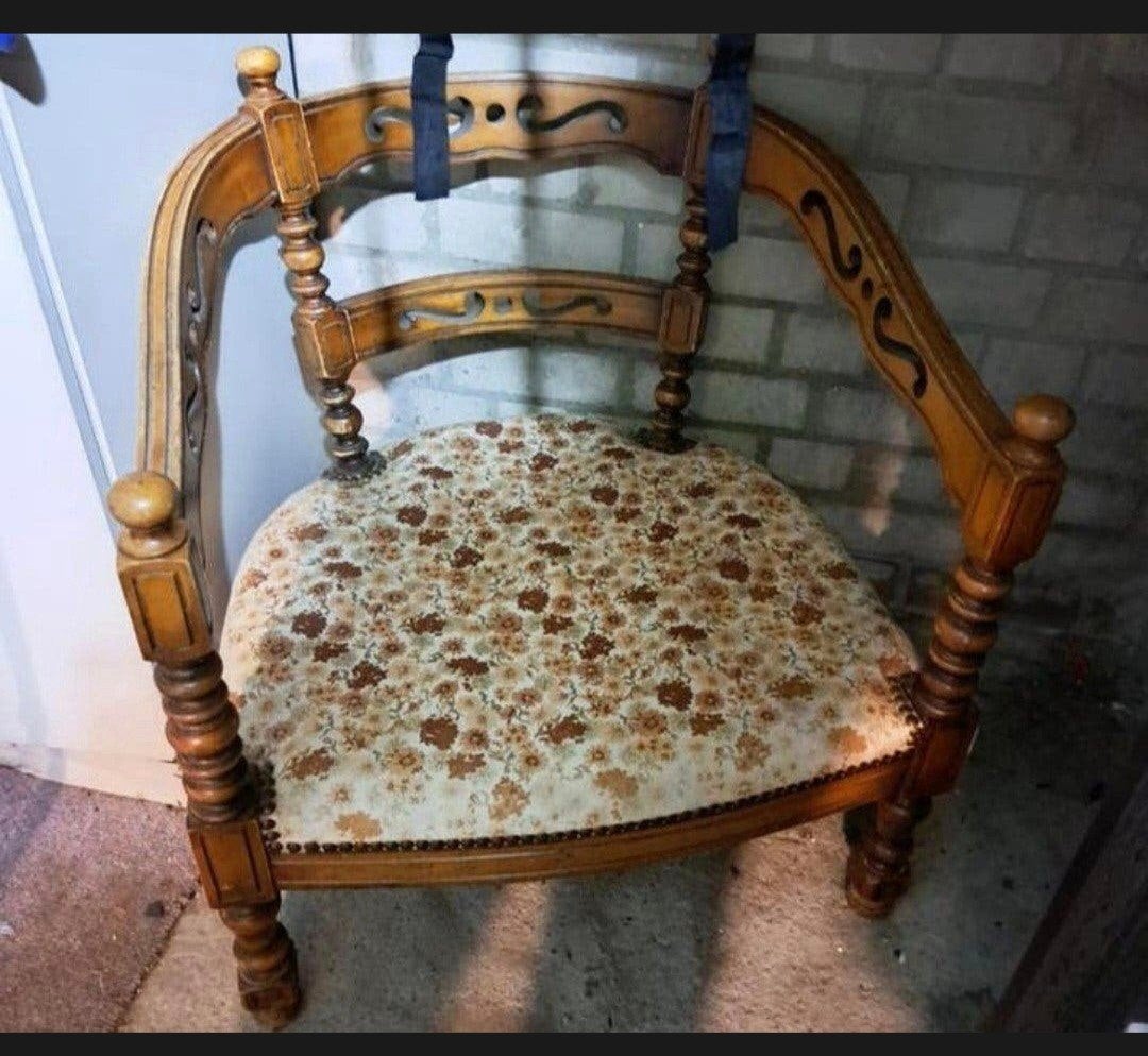 Set van 2 antieke stoelen, Ophalen of Verzenden