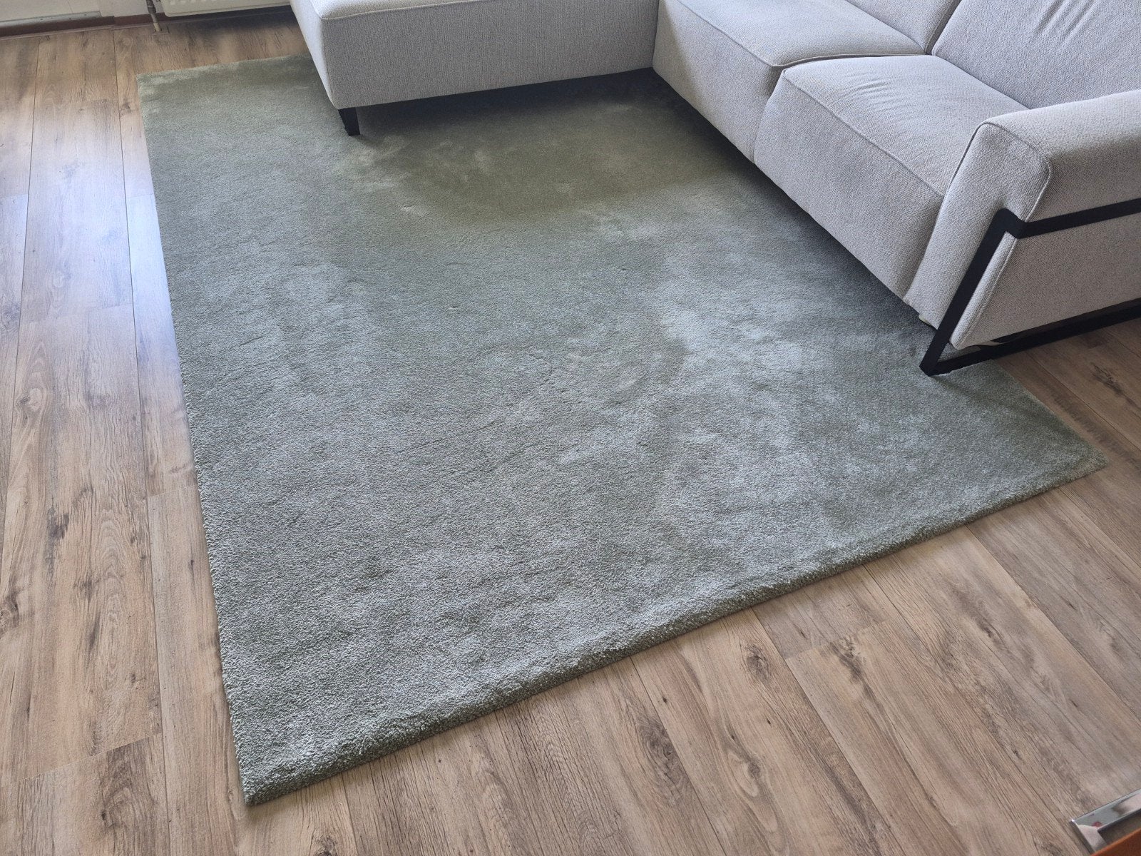 Merinos Topas Vloerkleed 200x290cm - Mintgroen, Ophalen, Modern, effen, laagpolig, 200 cm of meer, Rechthoekig