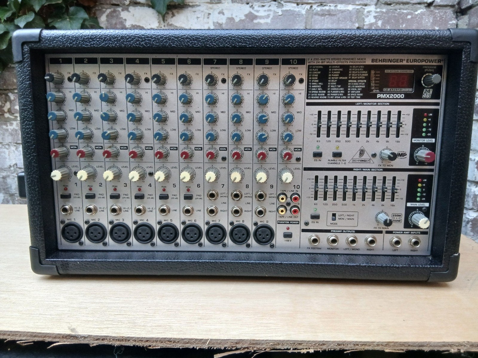 Behringer PMX2000 mengpaneel compleet voor gitaar mic enz, Ophalen of Verzenden, Zo goed als nieuw