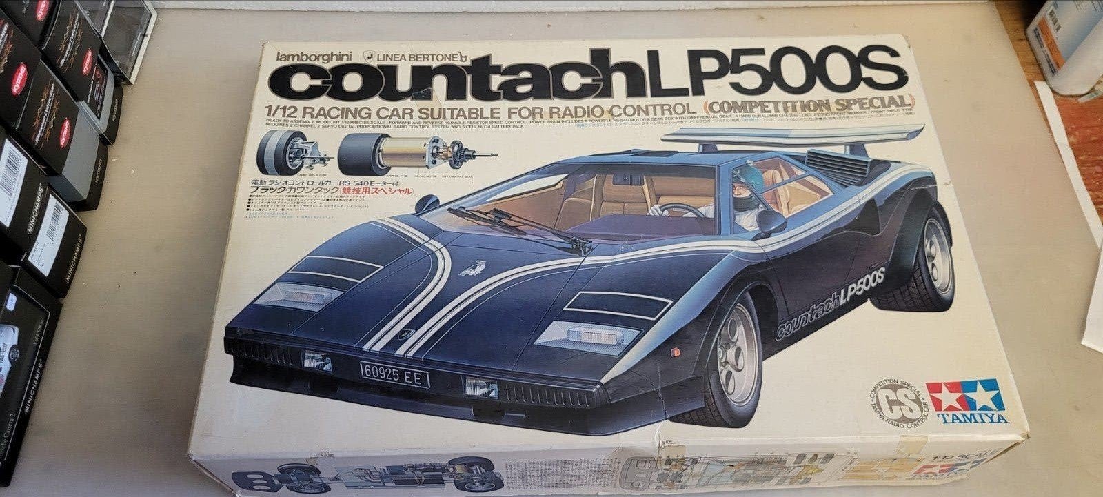 TAMIYA Lamborghini Countach LP500S 1/12 radio control, Hobby en Vrije tijd, Auto, Groter dan 1:32, Ophalen of Verzenden, Zo goed als nieuw