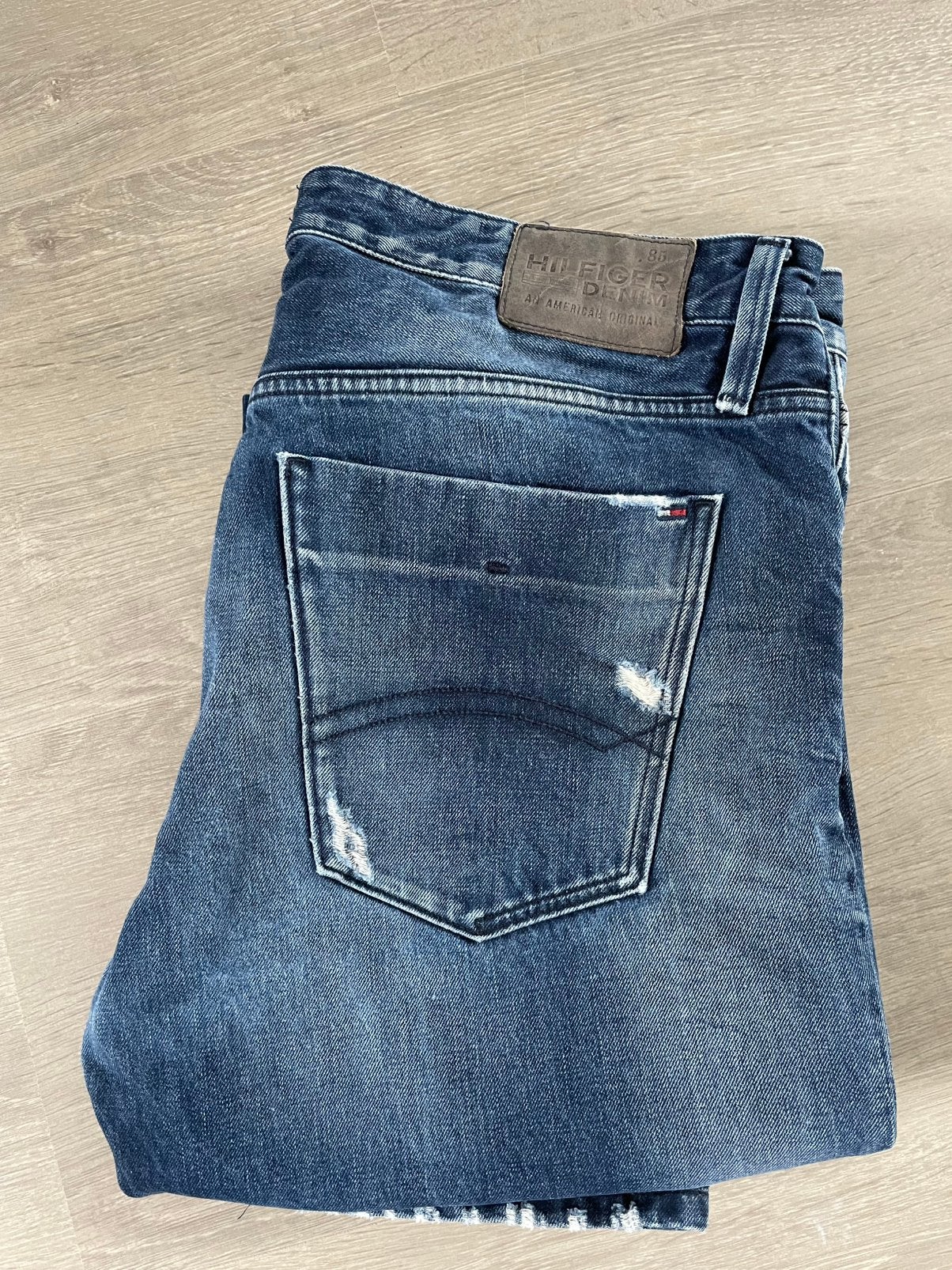 Hilfiger Denim Scanton jeans donkerblauw W36/L36, Kleding | Heren, Ophalen of Verzenden, Zo goed als nieuw, Blauw, W36 - W38 (confectie 52/54)