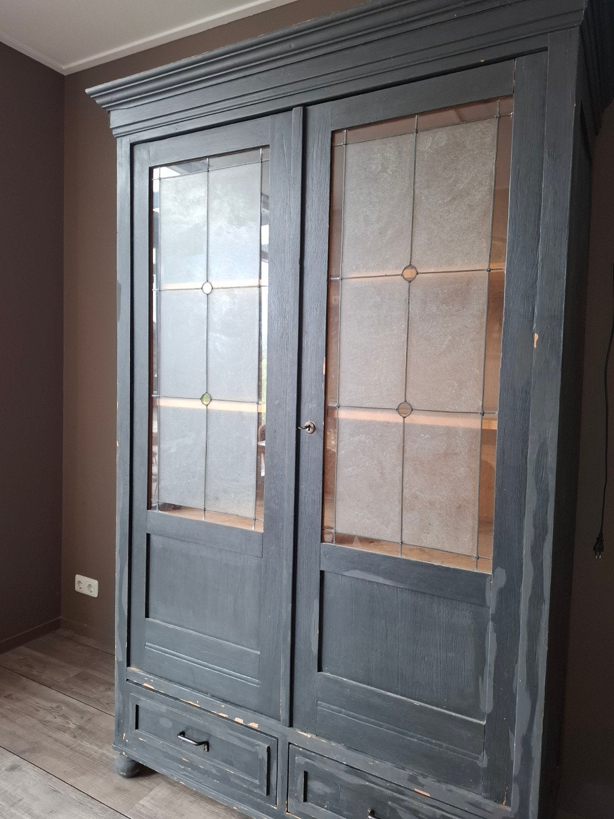 Grenen kast, Ophalen, Gebruikt, 100 tot 150 cm, 200 cm of meer