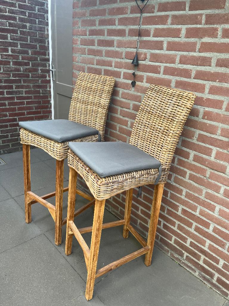 Barkrukken, Huis en Inrichting, Ophalen, Hout, 60 tot 90 cm, Zo goed als nieuw