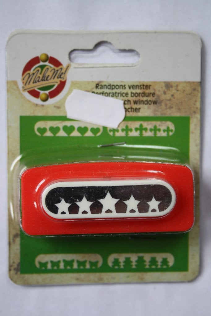 Make me rand ornamentpons venster sterren 1,0x4,8cm, Verzenden, Nieuw, Kerst, Pons of Mal