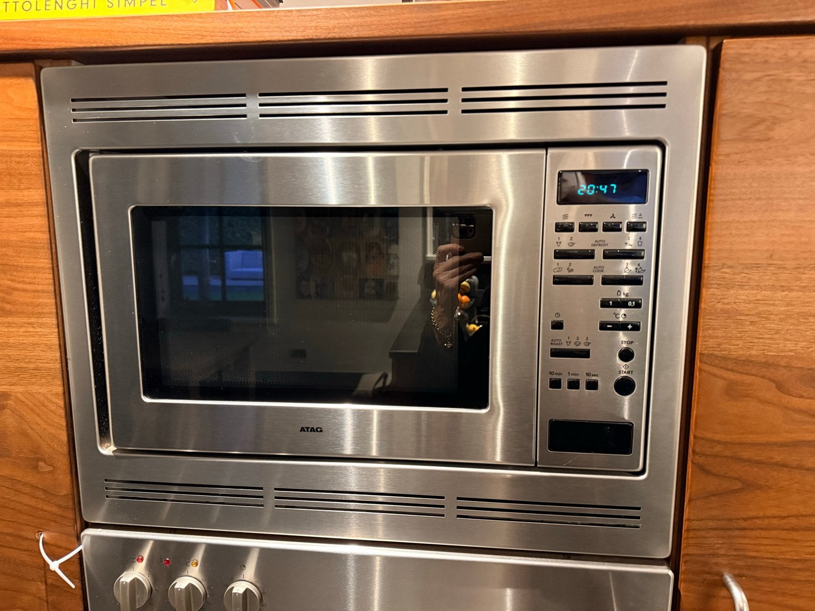 ATAG Combi Magnetron 30L met grill, hetelucht en draaispit, Ophalen, Combimagnetron, Gebruikt, 60 cm of meer