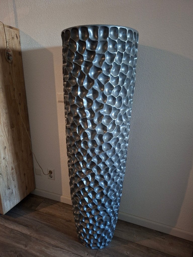 Organisch vaas bloempot grijs 143 cm ophalen Bergen op Zoom, Rond, Binnen, Zo goed als nieuw, Aardewerk