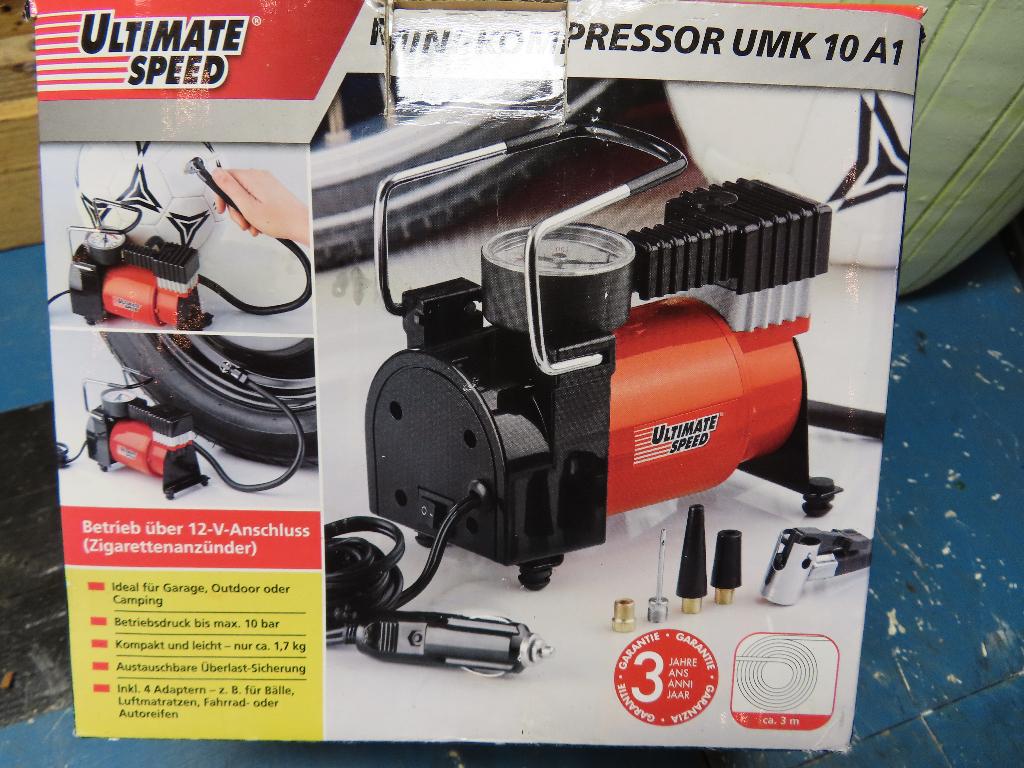 Compressor Mini, Doe-het-zelf en Verbouw, Compressors, 6 tot 10 bar, Nieuw, Ophalen of Verzenden, Minder dan 200 liter/min