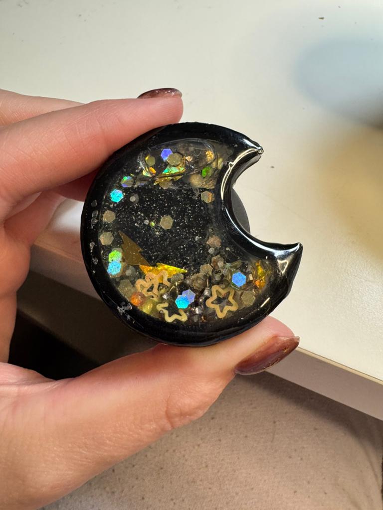 Handgemaakte Resin Moon telefoon grip, Verzenden, Nieuw