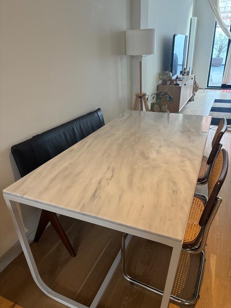 Eettafel marmer Furnified, Ophalen, Overige materialen, Scandinavisch, 50 tot 100 cm