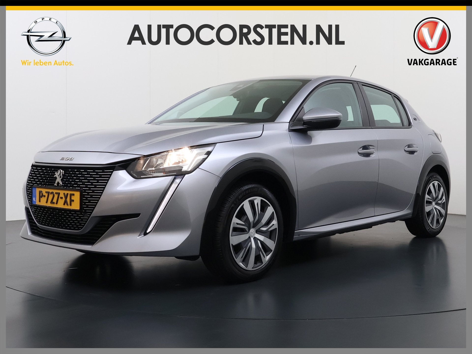 Peugeot e-208 EV 5Drs Automaat Apple Carplay Android Auto Na, Auto's, Dealer onderhouden, Gebruikt, Zwart, 24 min