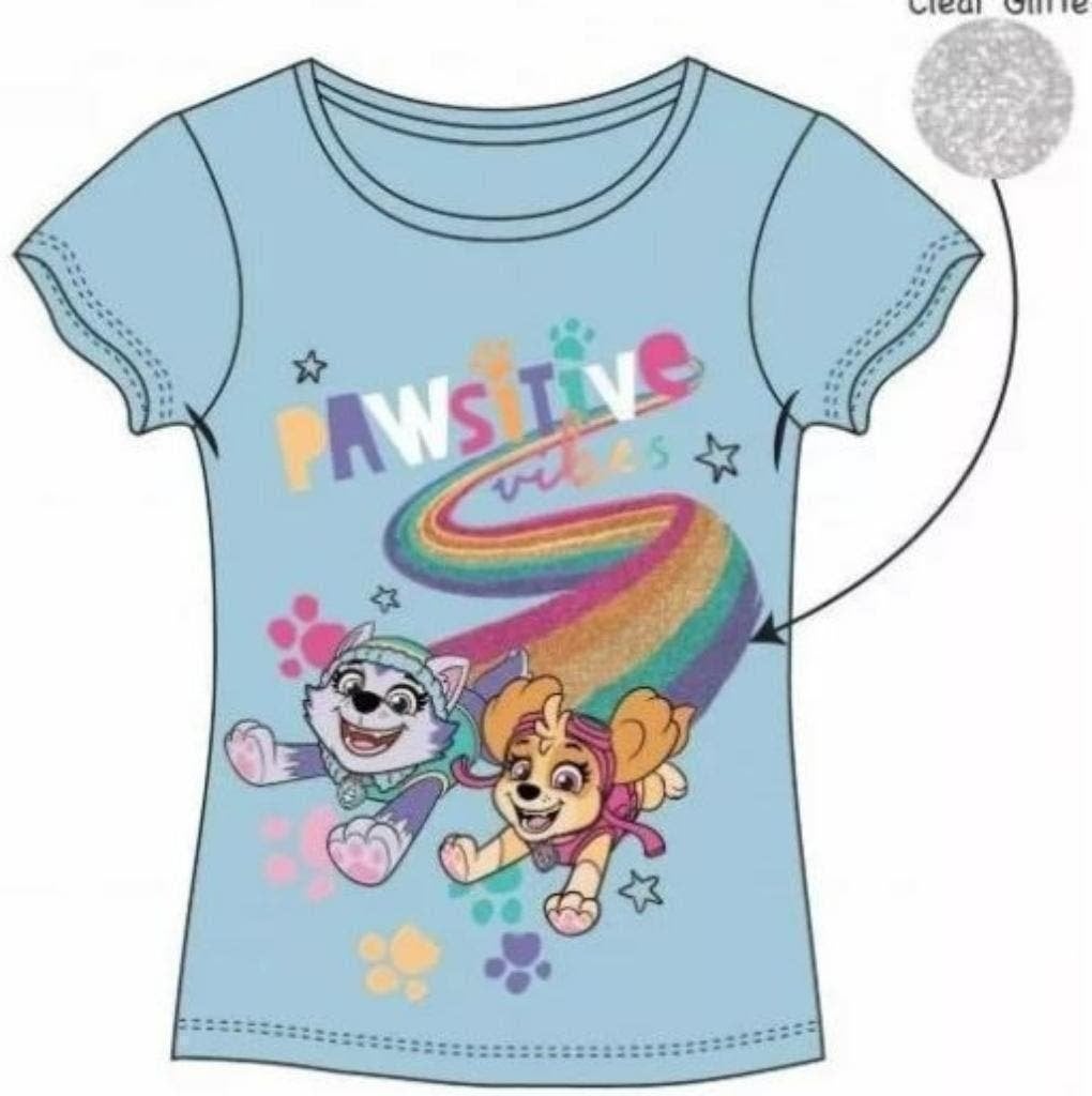 Paw Patrol T-shirt Pawsitive Bleu - Maat 98 - 116 - Katoen, Meisje, Nieuw, Ophalen of Verzenden, Paw Patrol