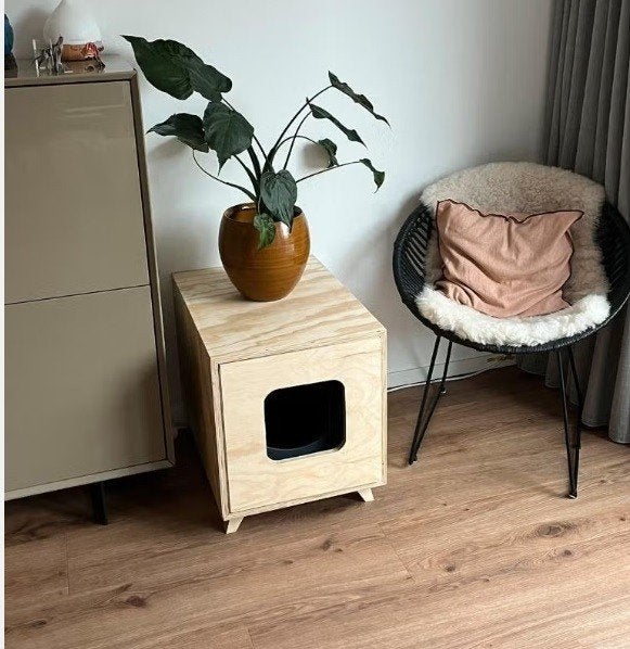 Weg met de kattenbak! Luxe kattenbak ombouw, kant&klaar, Dieren en Toebehoren, 6065ch 7, Segers houtwerken, Bartsegers@gmail.com