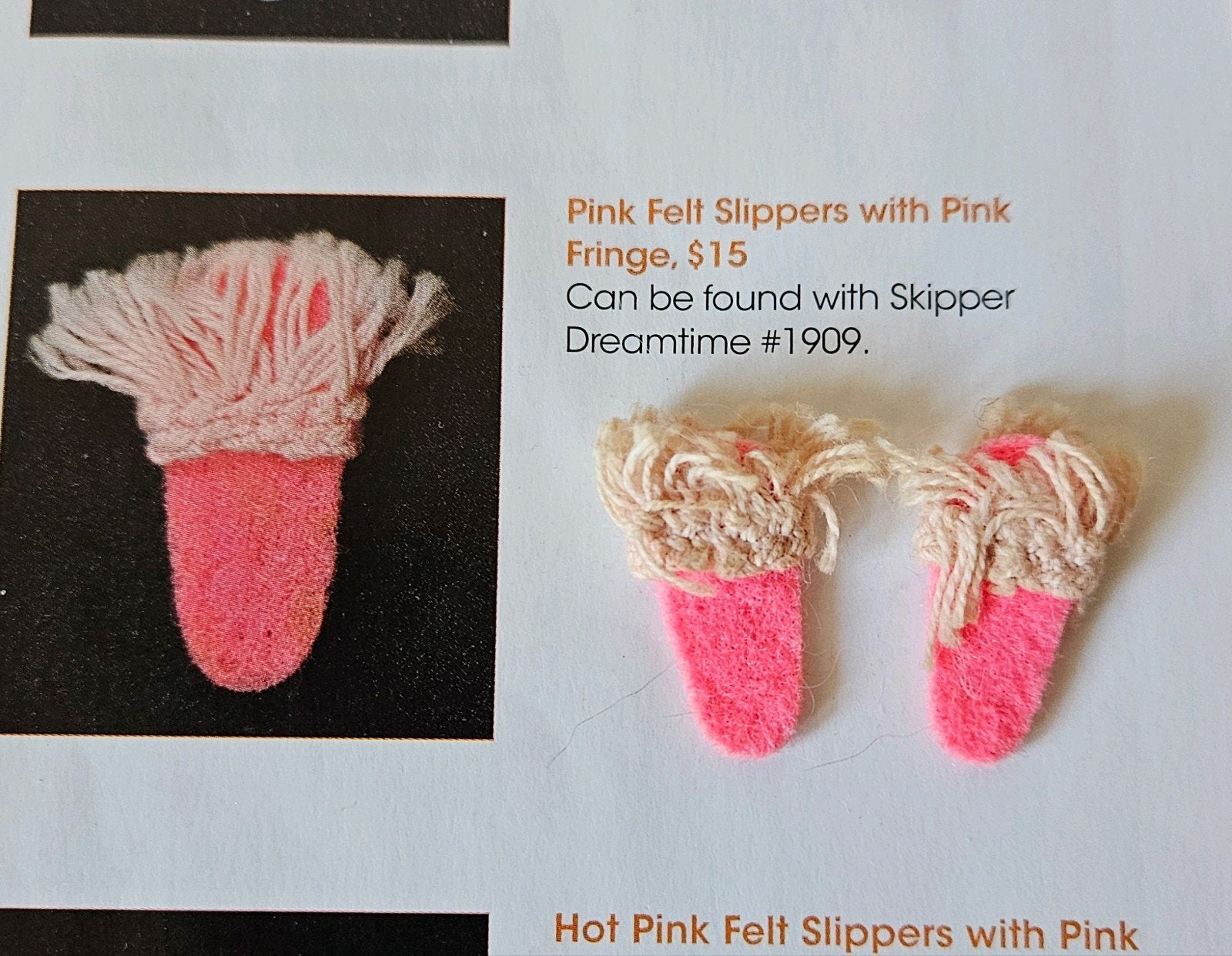 Vintage (Barbie) Skipper slofjes roze #1909 Dreamtime, Ophalen of Verzenden, Kleertjes