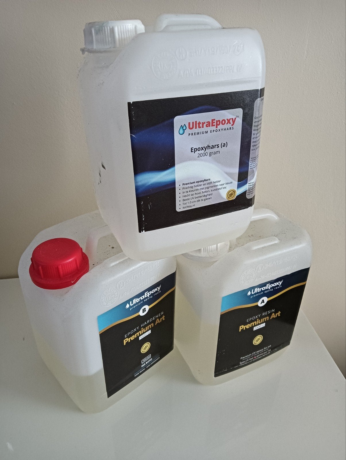 Grote Epoxy Resin Knutselset met UV Resin en Pigmenten, Gebruikt, Overige thema's, Meerkleurig, Ophalen of Verzenden