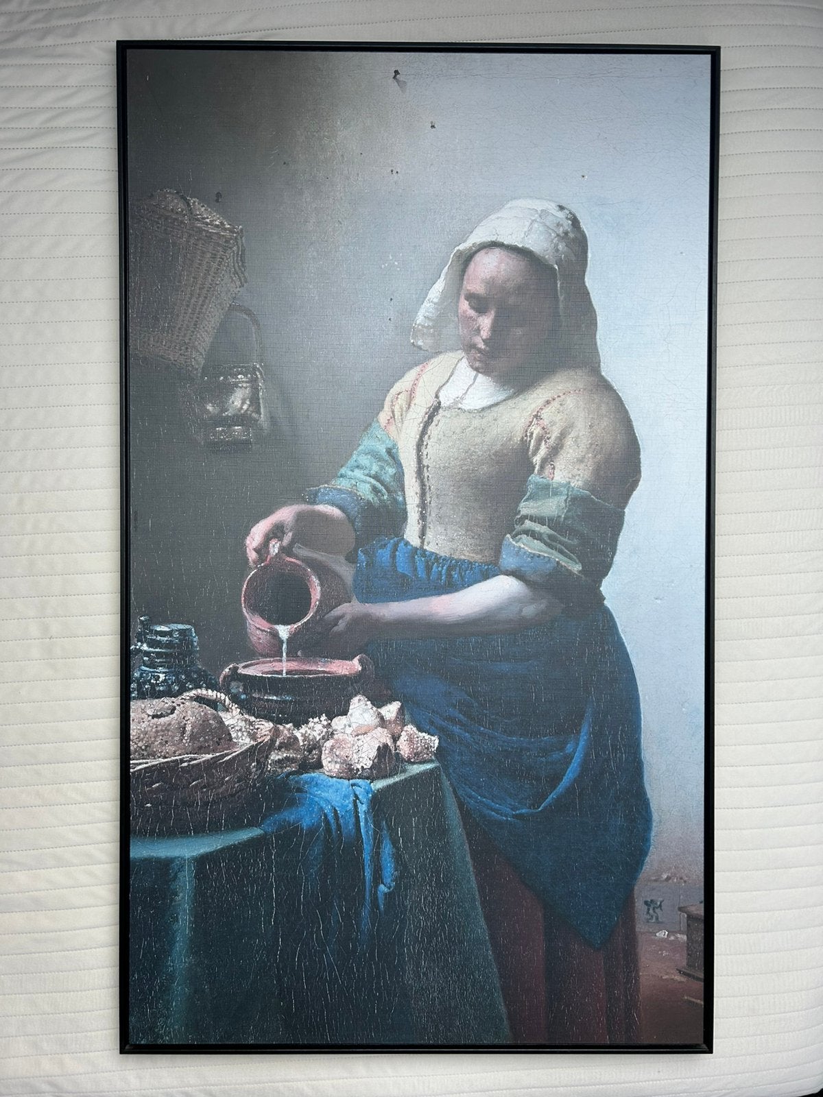 Canvas Melkmeisje, Ophalen