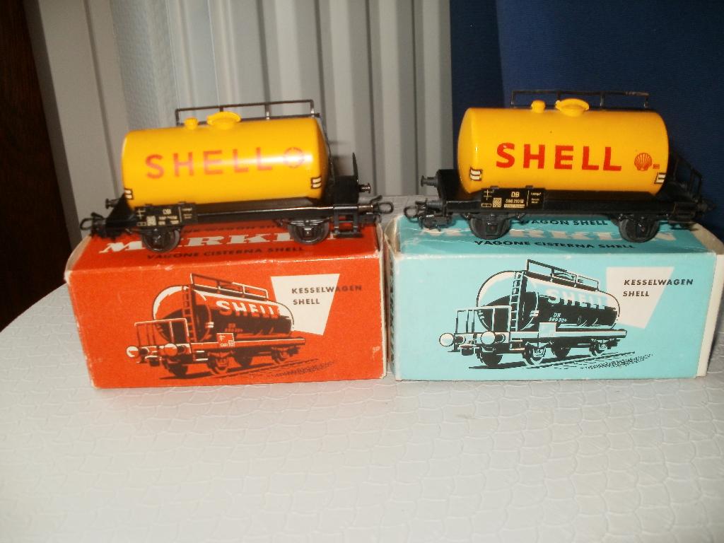 2x Marklin Ho Shell tankwagon no 4502 met ovp., Hobby en Vrije tijd, Modeltreinen | H0, Wisselstroom, Wagon, Ophalen of Verzenden