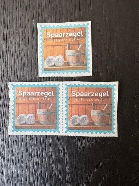 3 zegels voor een ontspannen dagje sauna, Ophalen of Verzenden, Winkel, Super of Benzinepomp, Volle spaarkaart