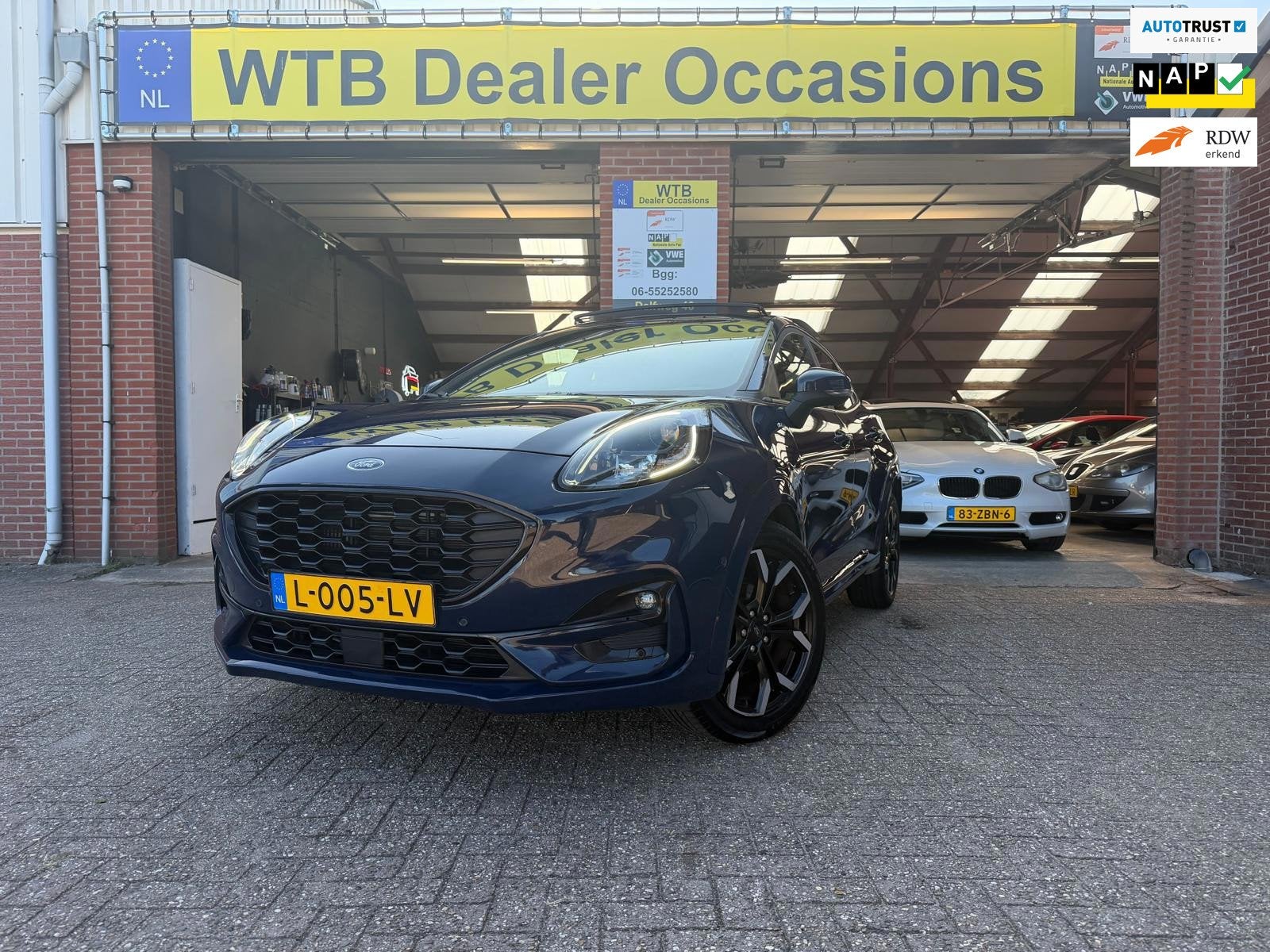 Ford Puma 1.0 EcoBoost Hybrid ST-Line X, Full option, Pano,, Auto's, Ford, Voorwielaandrijving, Blauw, 23 km/l, Origineel Nederlands