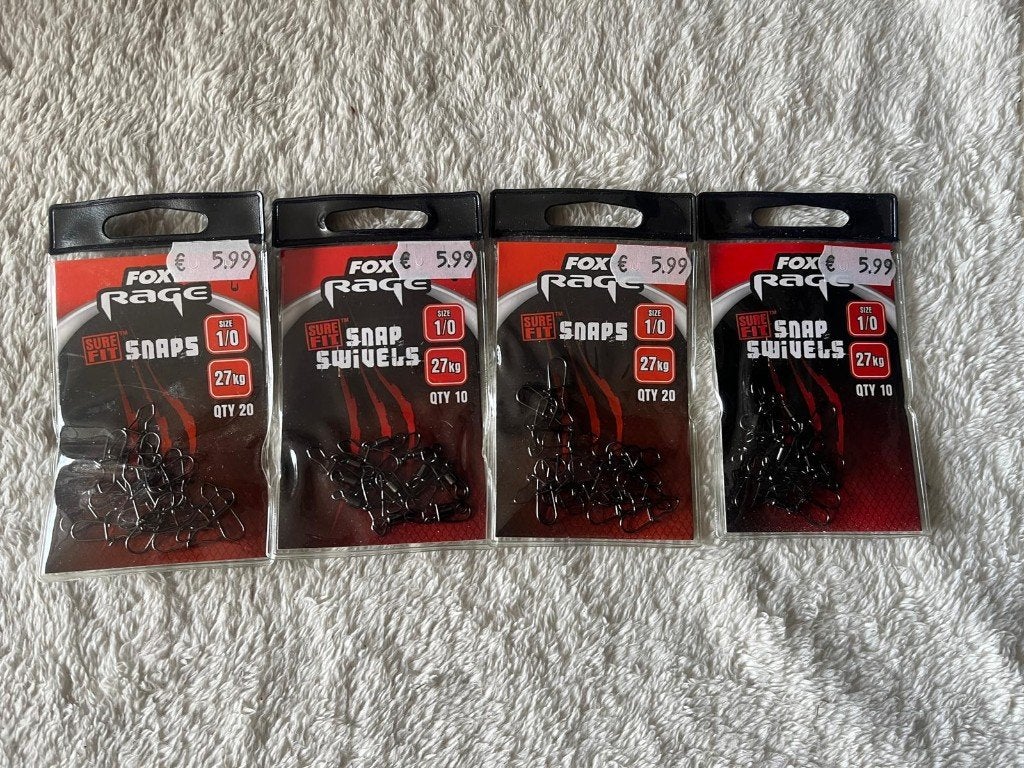 adv 380 / NIEUW set 4 pakjes dropshothaken FOX RAGE, Ophalen of Verzenden, Nieuw, Haak