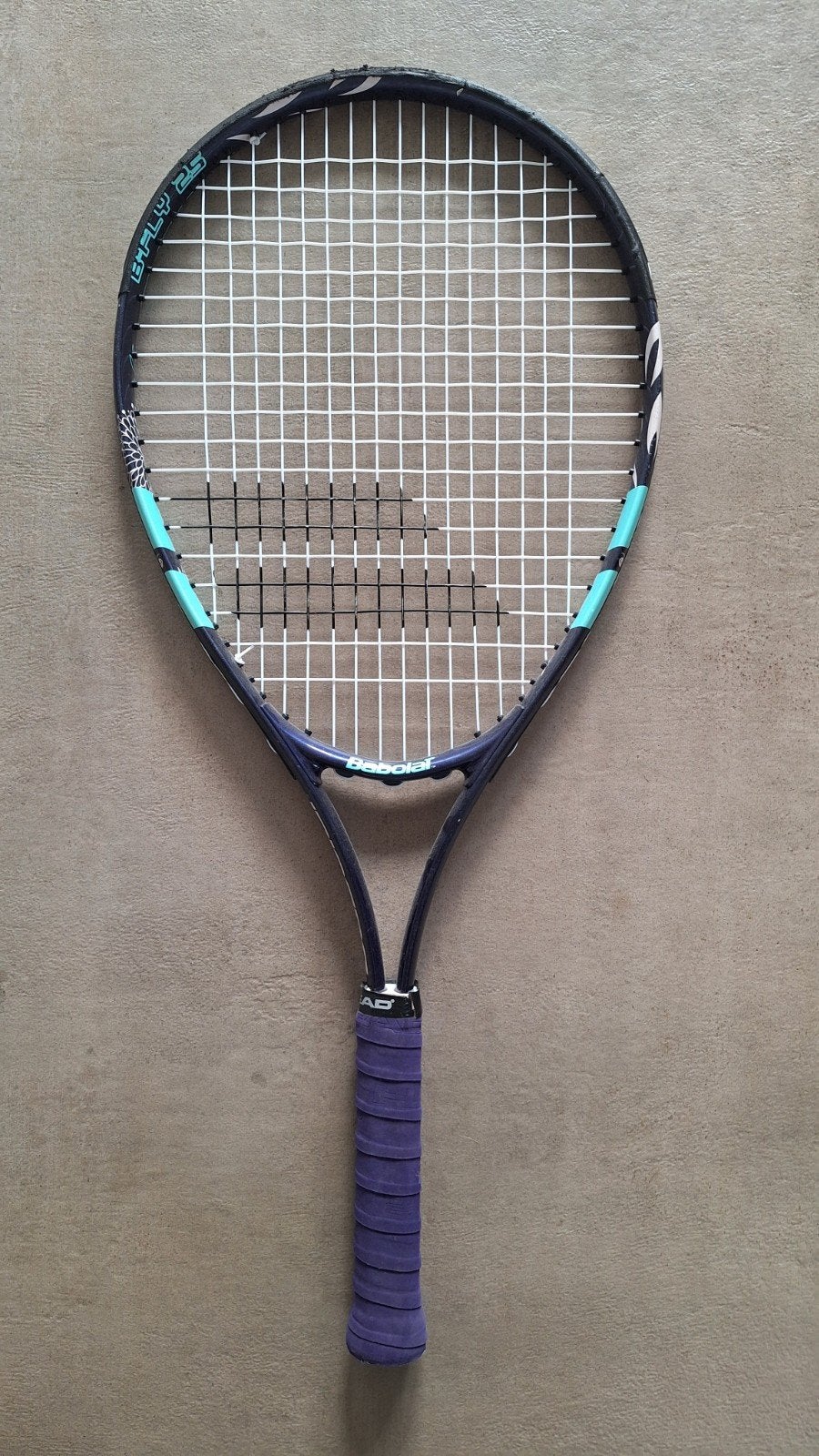 Tennisracket Babolat 25" - paars met blauw, Sport en Fitness, Gebruikt, Ophalen of Verzenden, L0, Racket