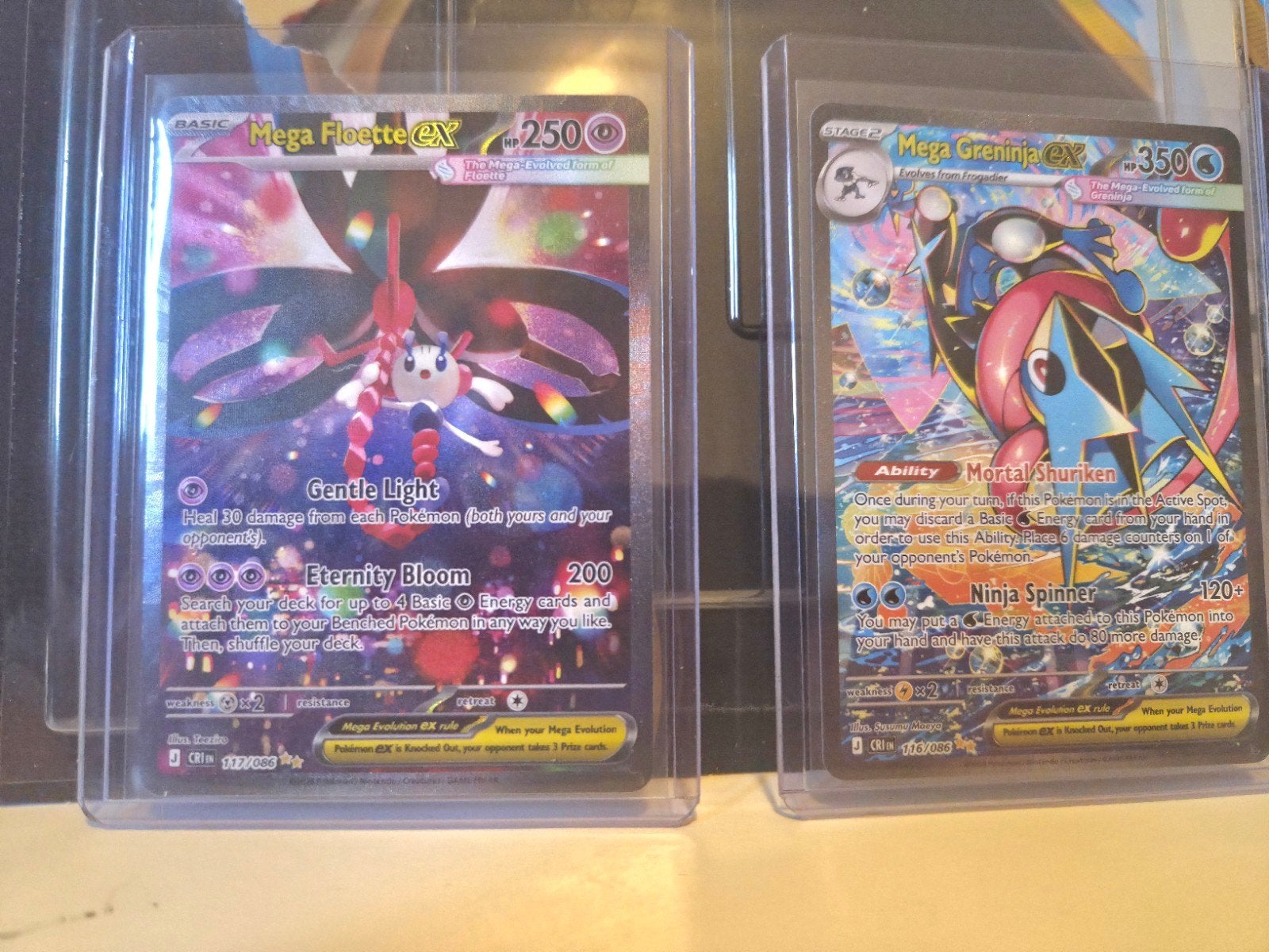 Mega Greninja ex (CRI 116) & Mega Floette ex (CRI 117), Ophalen of Verzenden