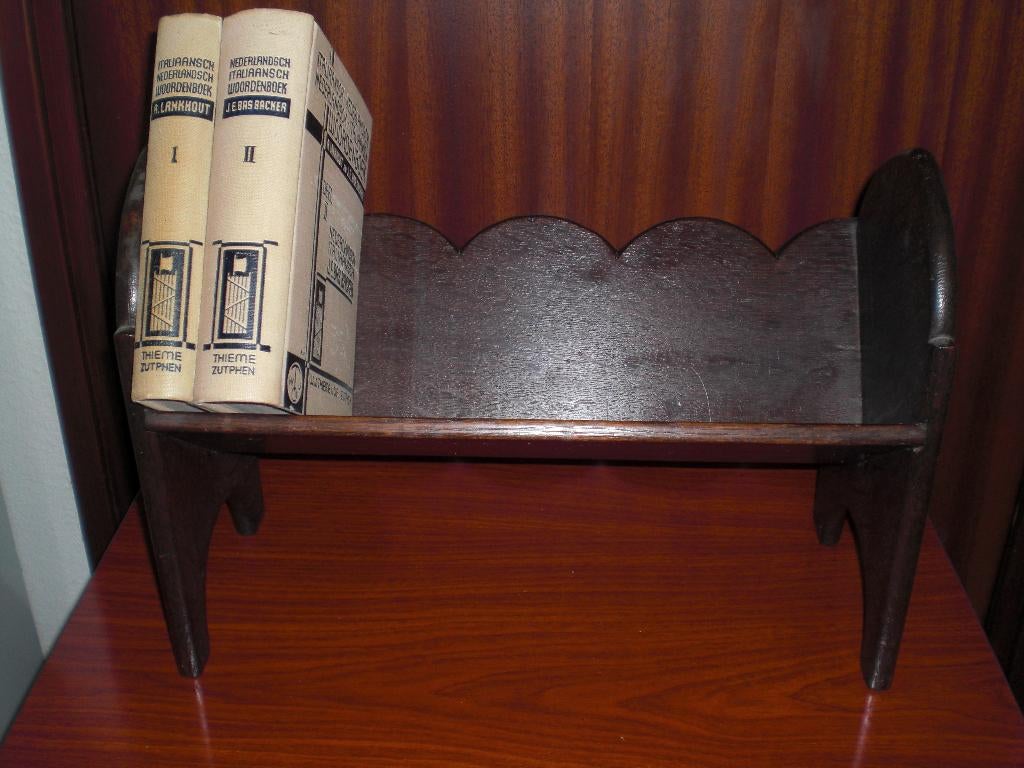 Antieke boekenstandaard hout, Ophalen of Verzenden