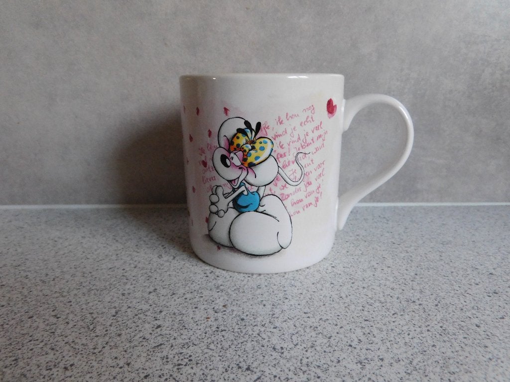Mok Ik hou van je Thomas Coletz Diddl - 9,5x8,5 cm, Huis en Inrichting, Overige merken, Keramiek, Zo goed als nieuw, Overige stijlen
