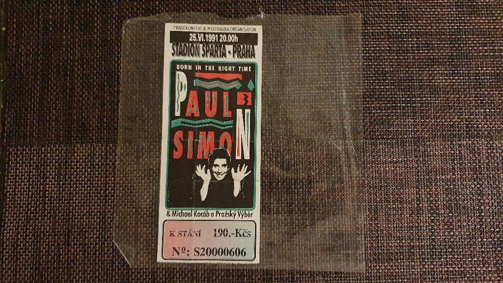 Mega Rare - PAUL SIMON concert ticket - Praag 25-06-1991, Eén persoon, Hard Rock of Metal