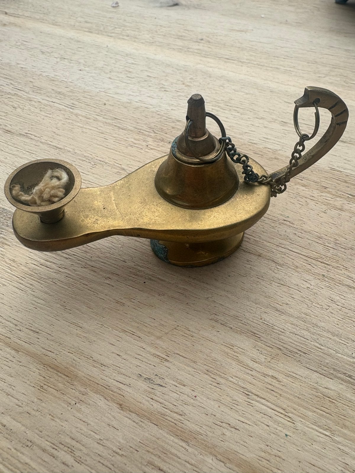 Vintage Messing Aladdin Olielampje - Decoratief, Ophalen of Verzenden