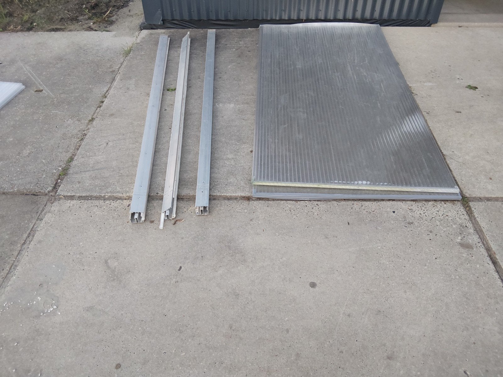 Polycarbonaatplaten met profielen, Ophalen, Veranda