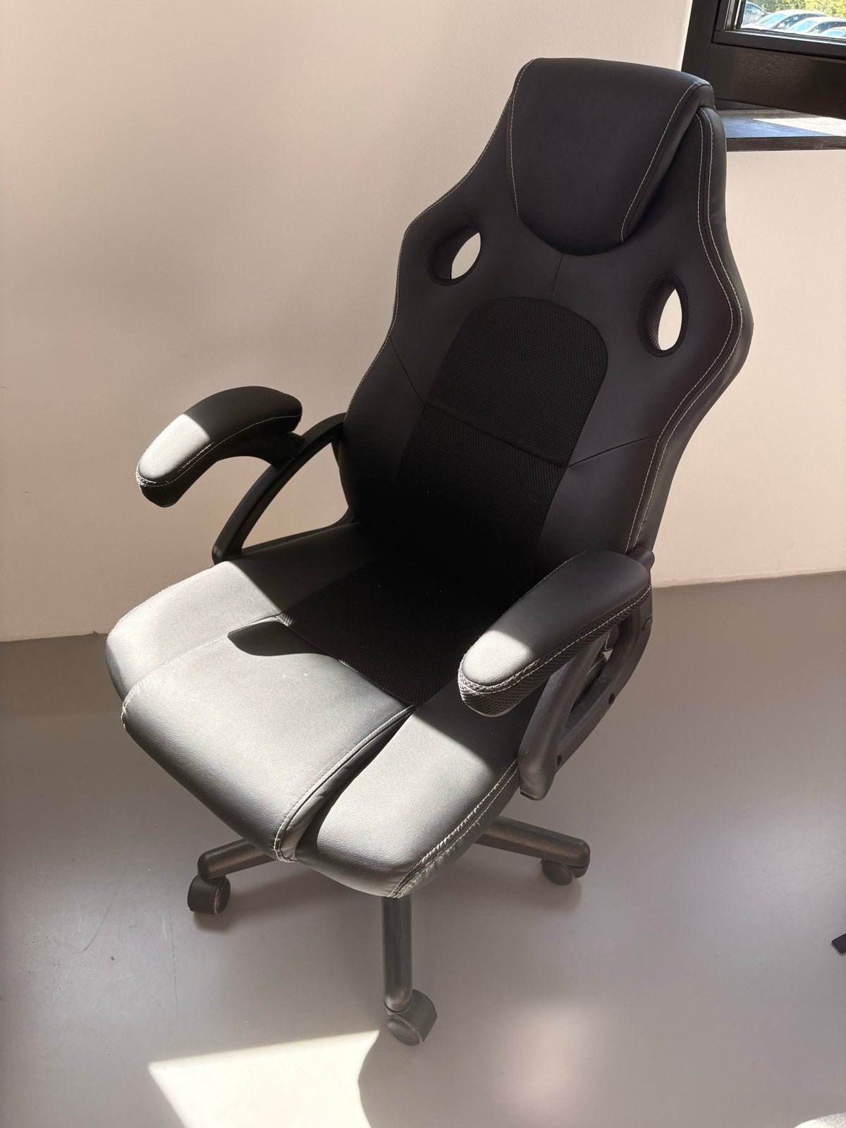 LifeGoods Gaming Ergonomic Chair, Ophalen, Gebruikt, Zwart, Bureaustoel