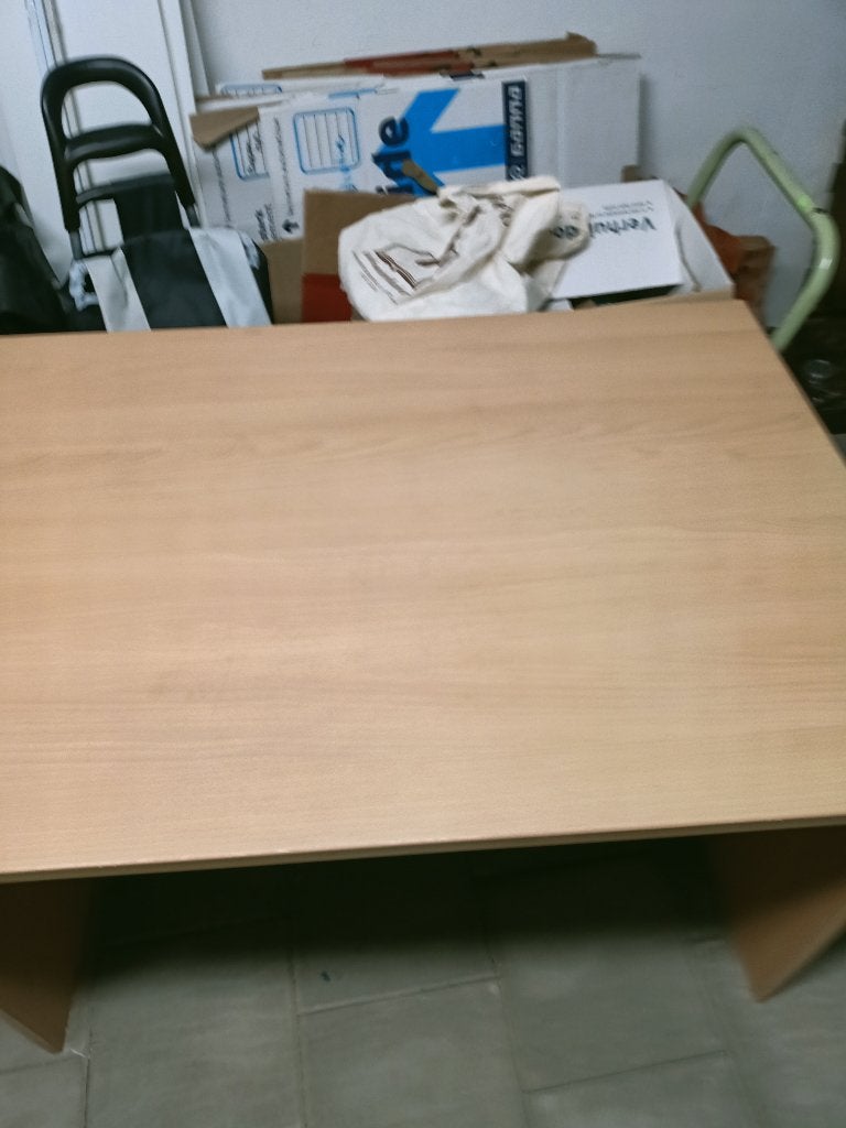 groot Bureau van beuken fineer gratis ophalen, Ophalen, Overige typen, Gebruikt, Spaanplaat of MDF