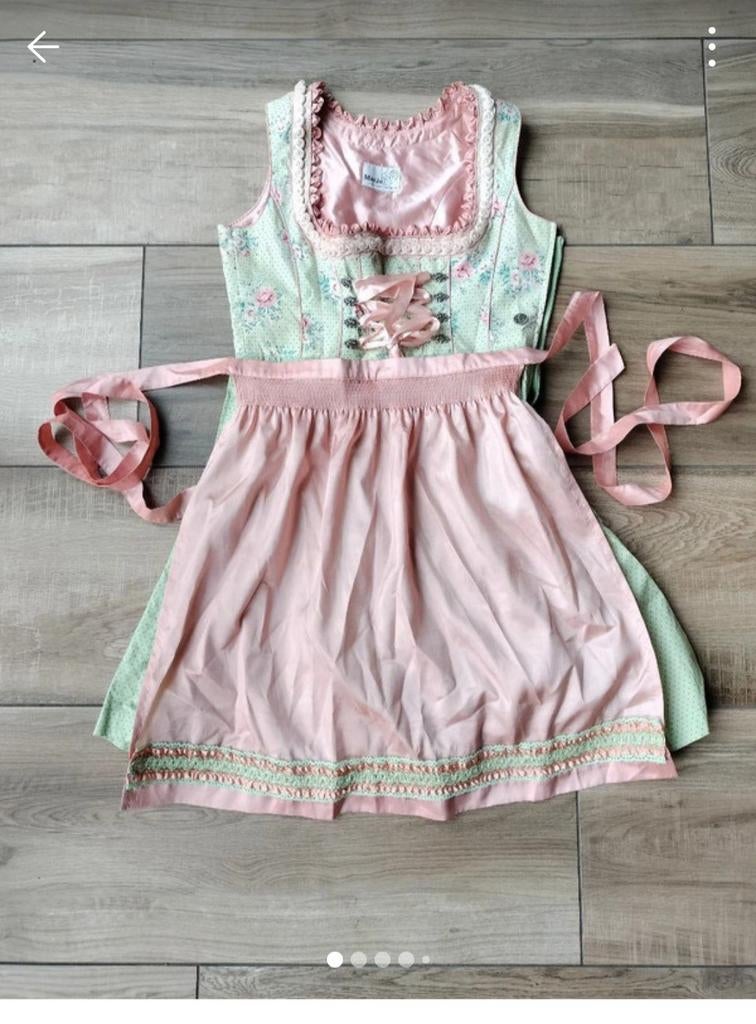 Dirndl zomerjurk Oktoberfest feestjurk Heidi L, Maat 42/44 (L), Nieuw, Ophalen of Verzenden, Roze