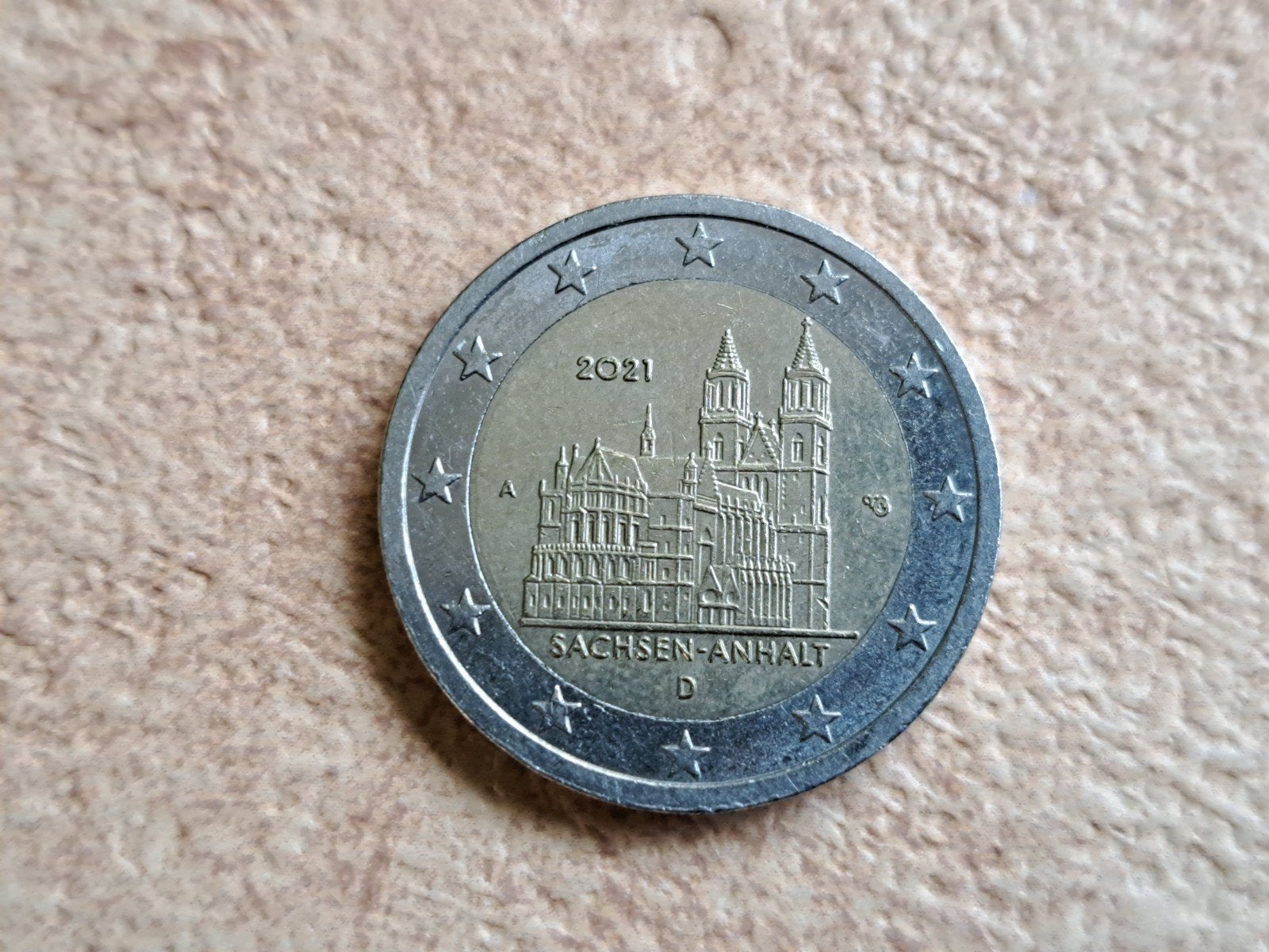 2 euro cc Duitsland Saksen-Anhalt Kathedraal 2021 (A), Ophalen of Verzenden, Duitsland, 2 euro