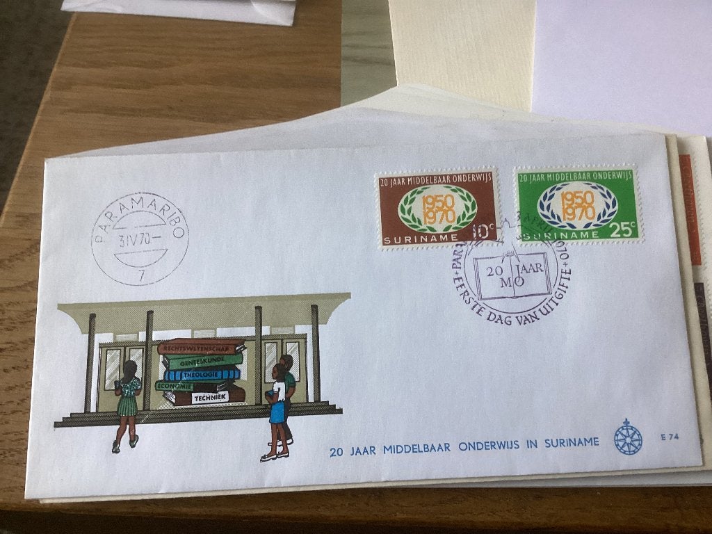 No4790 Suriname E74 Heb ook Nederland jaargangen fdc 1963, Postzegels en Munten, Ophalen of Verzenden, Onbeschreven, Rest van de wereld