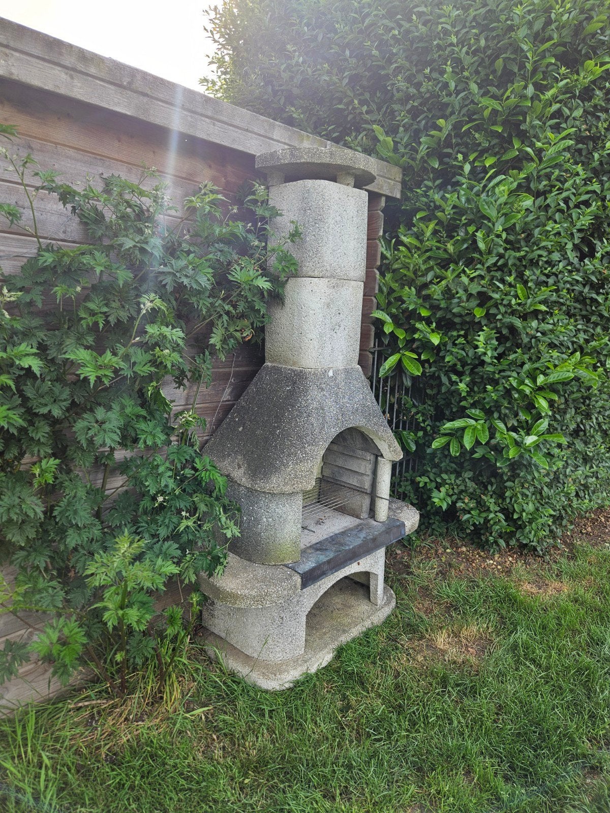 Gebruikte betonnen tuinhaard - binnenwerk vervangen, Tuin en Terras, Tuinhaarden, Ophalen, Gebruikt