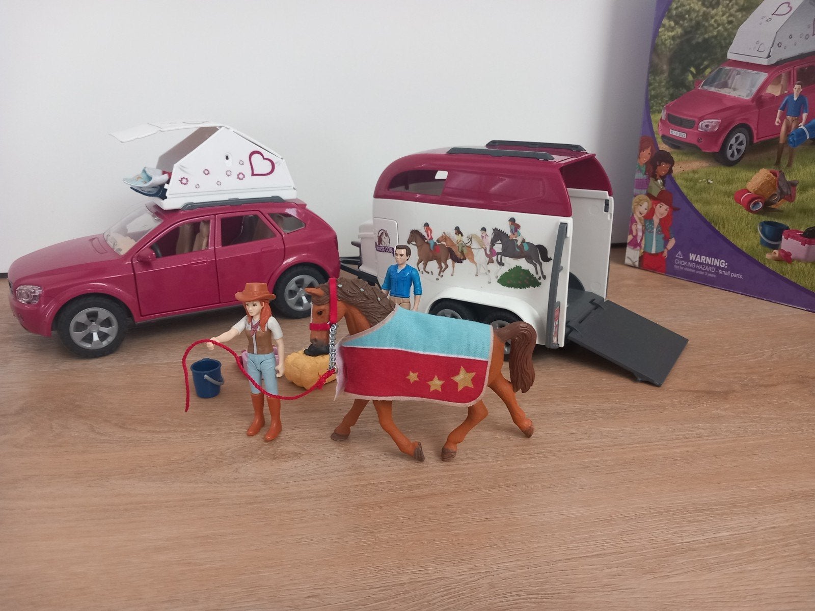 Schleich Horse Club auto met paardentrailer 42535, Ophalen, Gebruikt, Jongen of Meisje