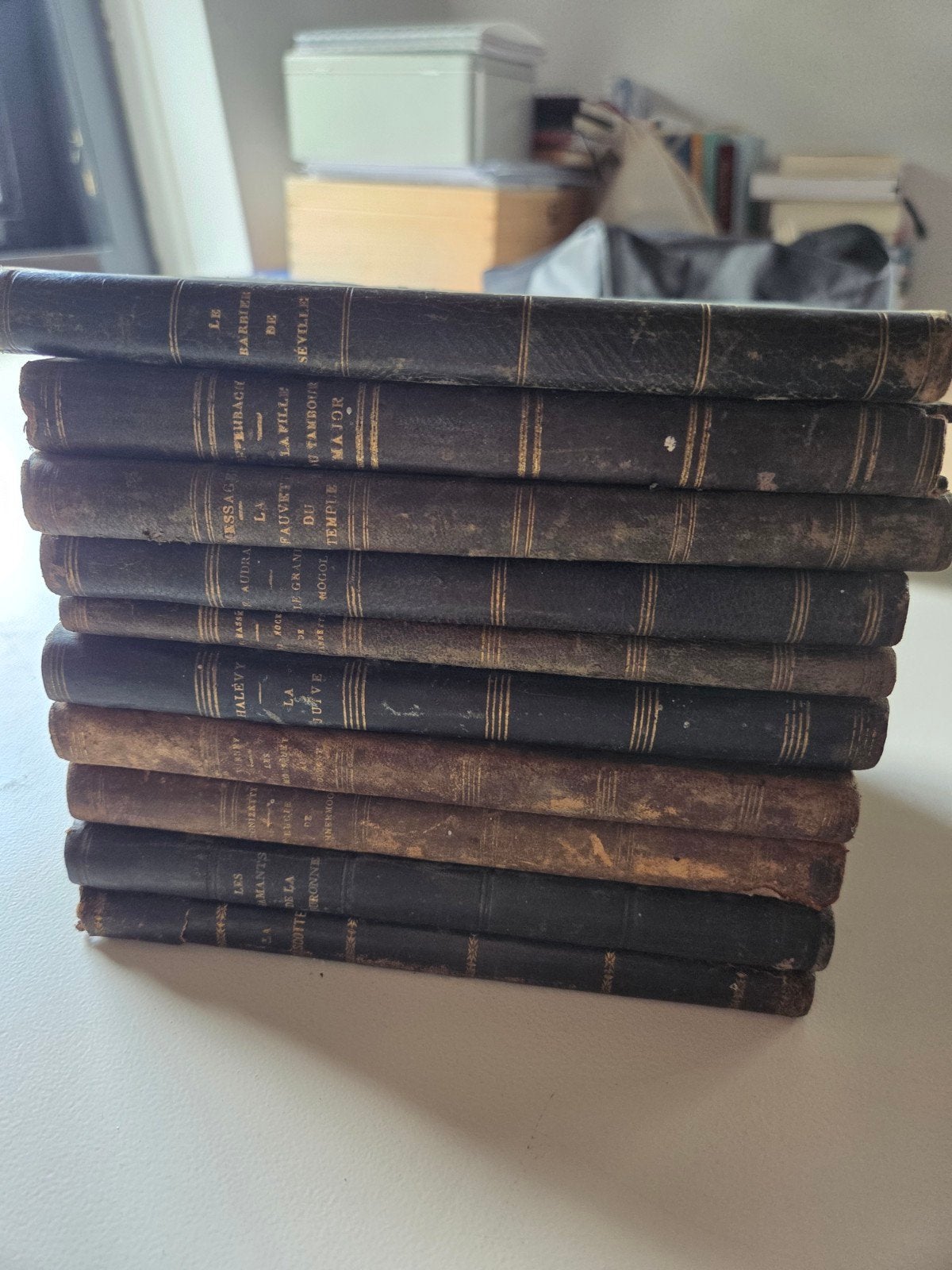Oude Franse Boeken Collectie - Vintage Literatuur, Antiek en Kunst, Antiek | Boeken en Bijbels, Ophalen of Verzenden, Onbekend