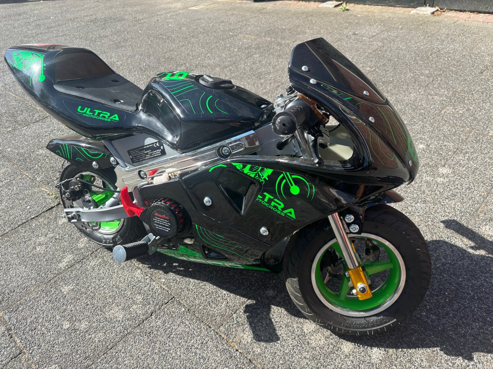 Pocketbike / Pitbike van Nitro 49cc: Zo goed als nieuw!, Fietsen en Brommers, Minibikes, Midibikes en Pitbikes, Ophalen, Zo goed als nieuw