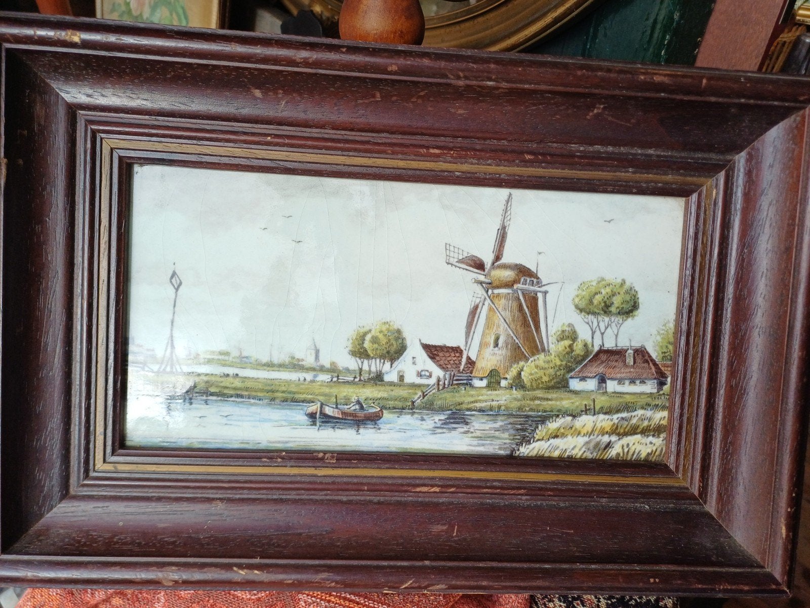 Westraven Anno 1661 Keramische Tegelplaat - Molenlandschap, Ophalen of Verzenden